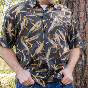 Vintage SIGNUM Silk Button Down Shirt (dark brown)